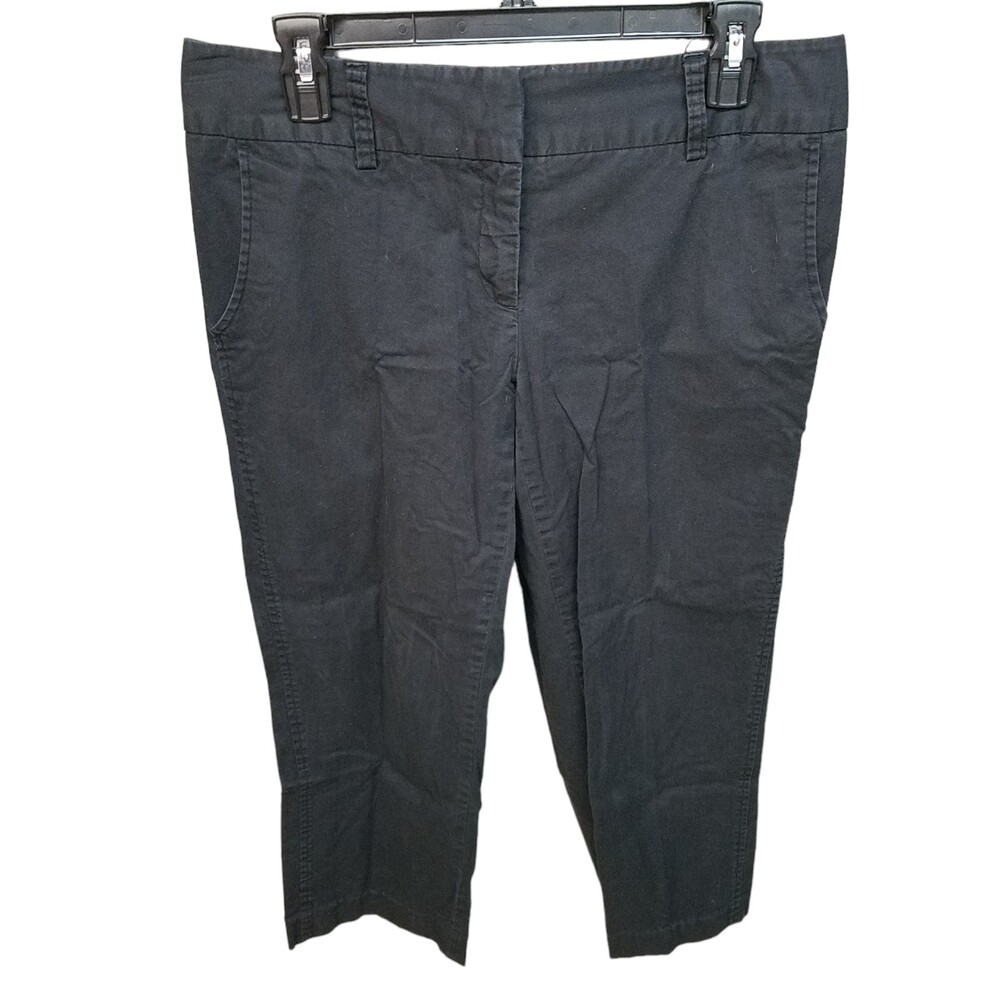 Daisy Fuentes Womens Size 8 Black Solid Capri Pants